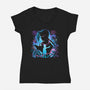 Crazy Girl-Womens-V-Neck-Tee-Vallina84