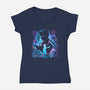 Crazy Girl-Womens-V-Neck-Tee-Vallina84