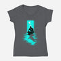 Chasing Shadows In The Rain-Womens-V-Neck-Tee-Ionfox