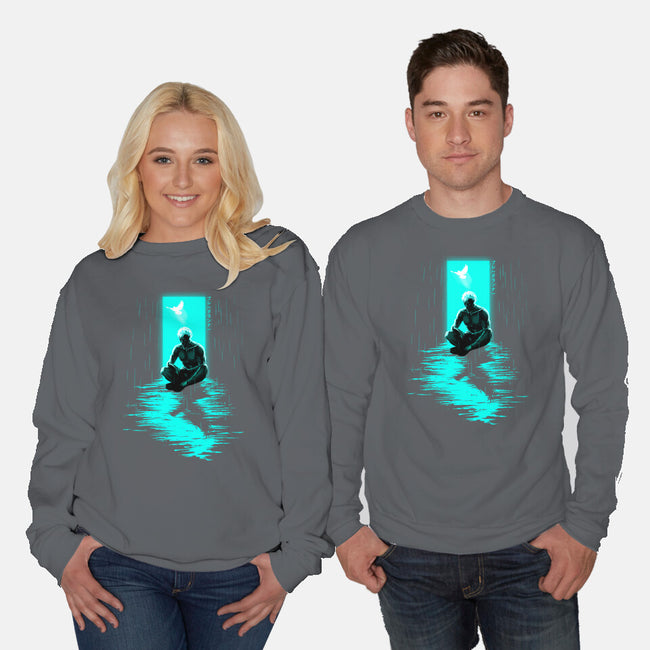 Chasing Shadows In The Rain-Unisex-Crew Neck-Sweatshirt-Ionfox