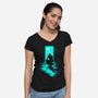 Chasing Shadows In The Rain-Womens-V-Neck-Tee-Ionfox