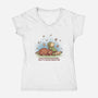 Legendary Bear-Womens-V-Neck-Tee-retrodivision
