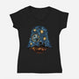 Starry Empire Night-Womens-V-Neck-Tee-glitchygorilla