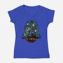 Starry Empire Night-Womens-V-Neck-Tee-glitchygorilla