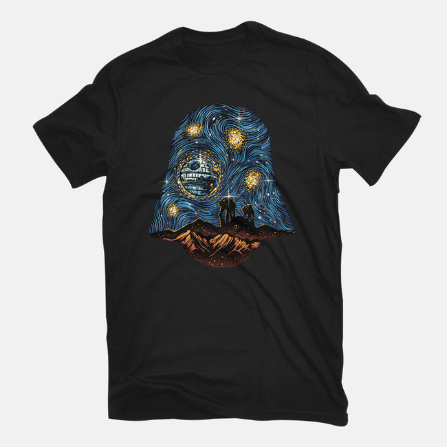 Starry Empire Night-Womens-Basic-Tee-glitchygorilla