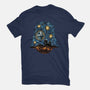 Starry Empire Night-Womens-Basic-Tee-glitchygorilla