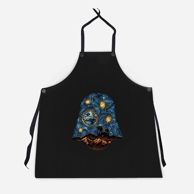 Starry Empire Night-Unisex-Kitchen-Apron-glitchygorilla