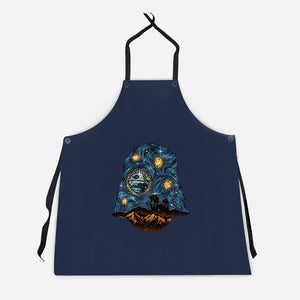 Starry Empire Night-Unisex-Kitchen-Apron-glitchygorilla