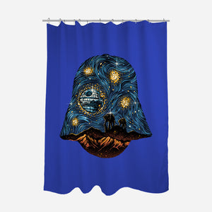 Starry Empire Night-None-Polyester-Shower Curtain-glitchygorilla