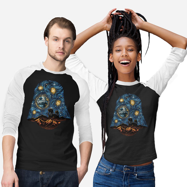 Starry Empire Night-Unisex-Baseball-Tee-glitchygorilla