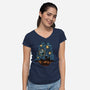 Starry Empire Night-Womens-V-Neck-Tee-glitchygorilla