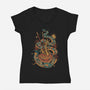 Snake's Ramen-Womens-V-Neck-Tee-ilustrata