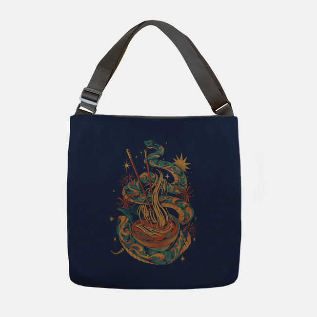 Snake's Ramen-None-Adjustable Tote-Bag-ilustrata
