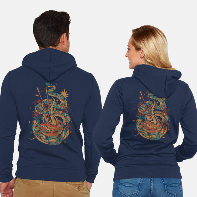 Snake's Ramen-Unisex-Zip-Up-Sweatshirt-ilustrata