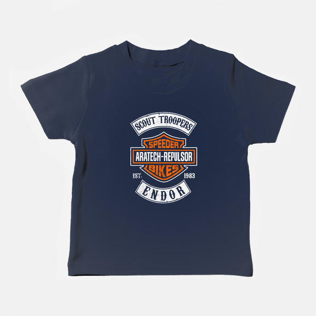 Speeder Bike Club-Baby-Basic-Tee-DrMonekers