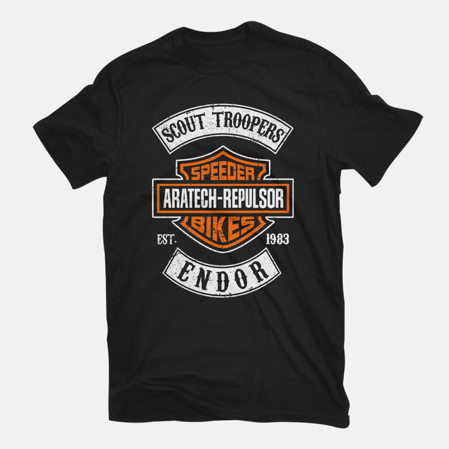 Speeder Bike Club-Womens-Fitted-Tee-DrMonekers