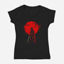 Dark Inks-Womens-V-Neck-Tee-sebasebi