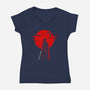 Dark Inks-Womens-V-Neck-Tee-sebasebi