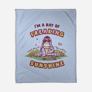 A Ray Of Freaking Sunshine-None-Fleece-Blanket-kg07