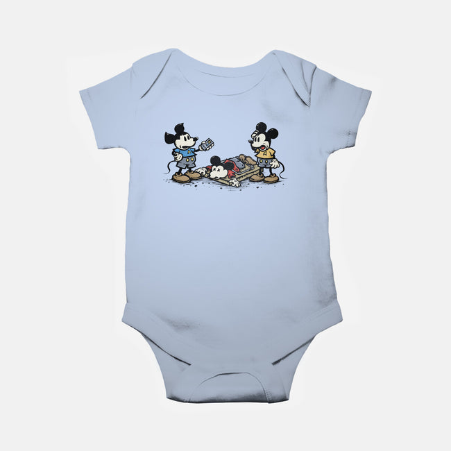 Red Shirt Mouse-Baby-Basic-Onesie-kg07