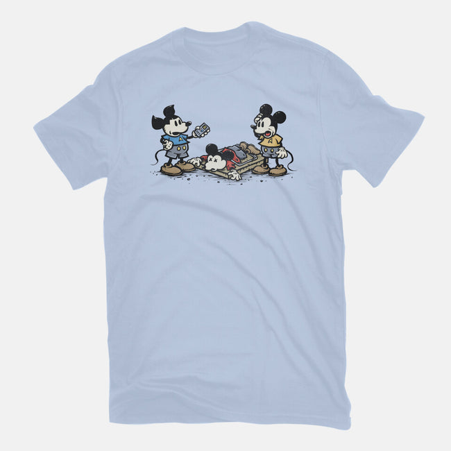 Red Shirt Mouse-Womens-Basic-Tee-kg07