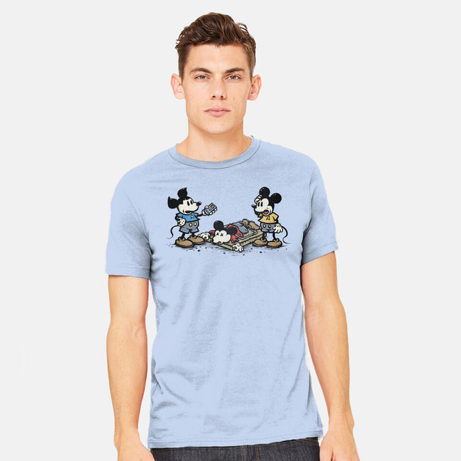 Red Shirt Mouse-Mens-Heavyweight-Tee-kg07