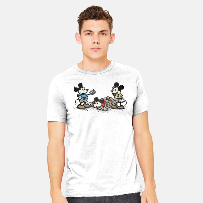Red Shirt Mouse-Mens-Heavyweight-Tee-kg07