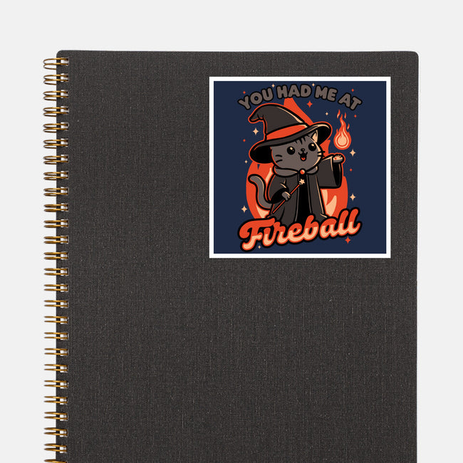 Magical Fireball Cat-None-Glossy-Sticker-Studio Mootant