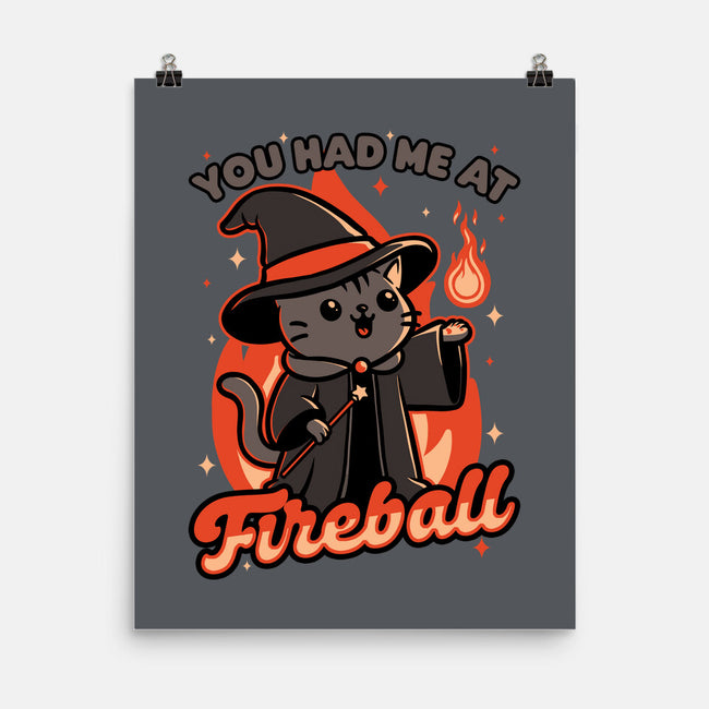 Magical Fireball Cat-None-Matte-Poster-Studio Mootant