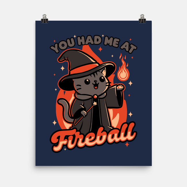 Magical Fireball Cat-None-Matte-Poster-Studio Mootant