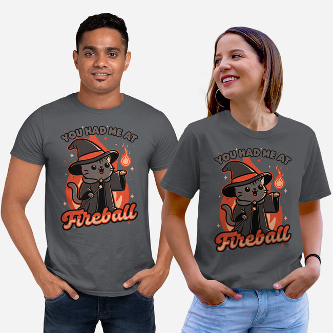 Magical Fireball Cat-Unisex-Basic-Tee-Studio Mootant