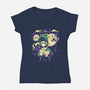 Haunted House Cleaning-Womens-V-Neck-Tee-estudiofitas