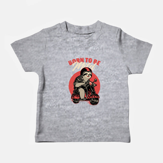 Radical Sloth Biker-Baby-Basic-Tee-Studio Mootant