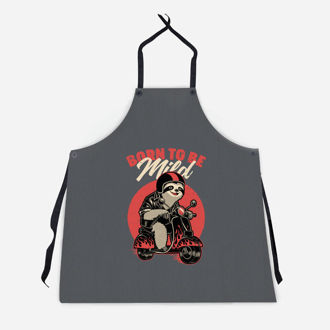 Radical Sloth Biker-Unisex-Kitchen-Apron-Studio Mootant