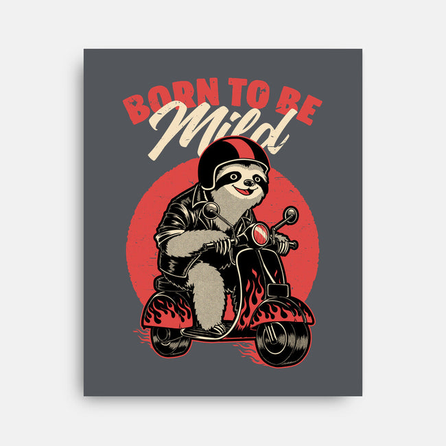 Radical Sloth Biker-None-Stretched-Canvas-Studio Mootant