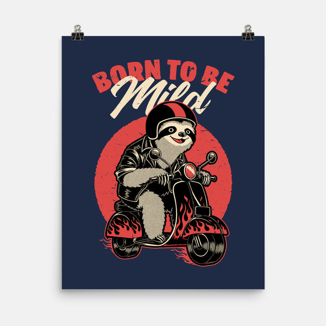 Radical Sloth Biker-None-Matte-Poster-Studio Mootant