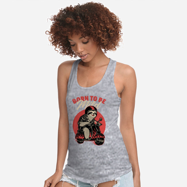 Radical Sloth Biker-Womens-Racerback-Tank-Studio Mootant