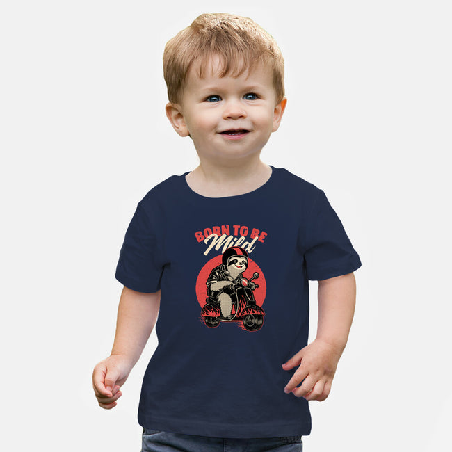 Radical Sloth Biker-Baby-Basic-Tee-Studio Mootant