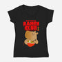 Capybara Ramen Club-Womens-V-Neck-Tee-Tri haryadi