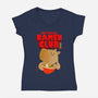 Capybara Ramen Club-Womens-V-Neck-Tee-Tri haryadi