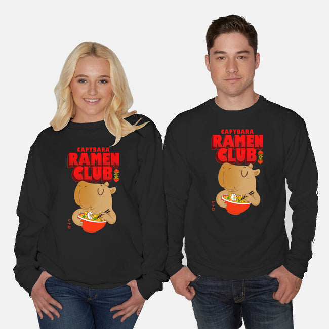 Capybara Ramen Club-Unisex-Crew Neck-Sweatshirt-Tri haryadi