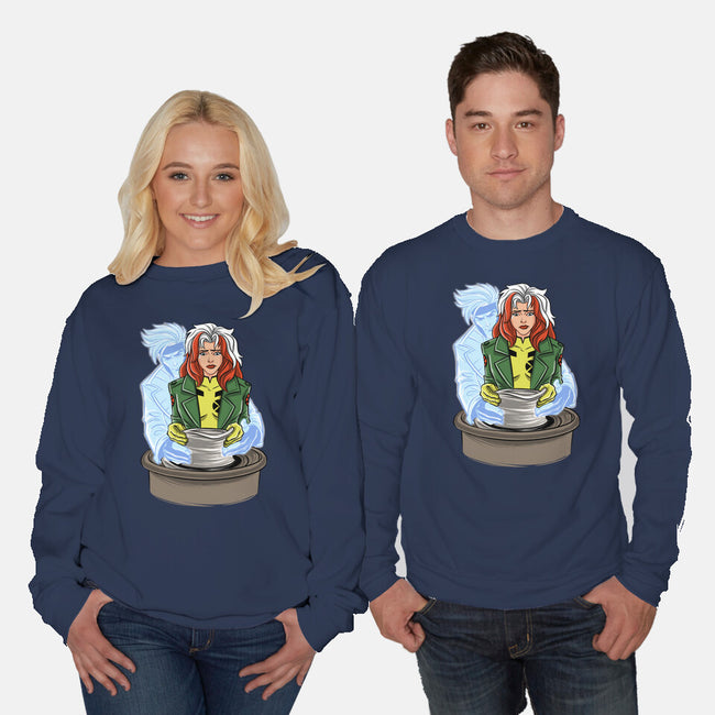 X-Ghost-Unisex-Crew Neck-Sweatshirt-zascanauta