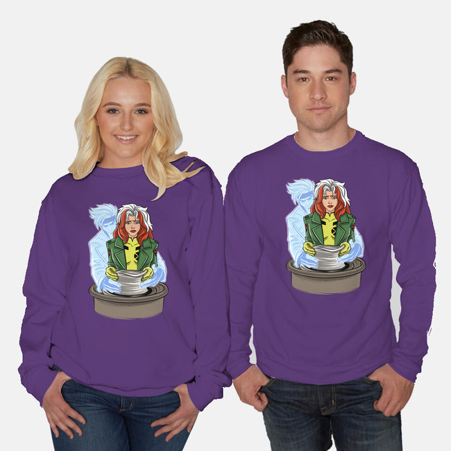 X-Ghost-Unisex-Crew Neck-Sweatshirt-zascanauta