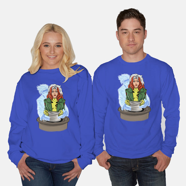X-Ghost-Unisex-Crew Neck-Sweatshirt-zascanauta