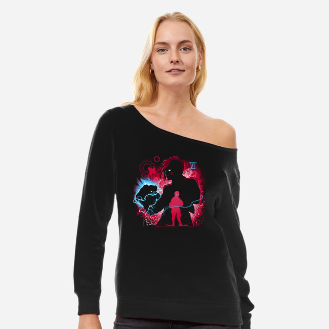 Strong Girl-Womens-Off Shoulder-Sweatshirt-Vallina84