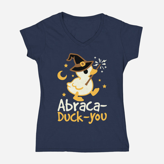 Abraca-duck-you-Womens-V-Neck-Tee-NemiMakeit