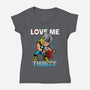 Love Me Thunder-Womens-V-Neck-Tee-Boggs Nicolas