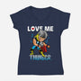 Love Me Thunder-Womens-V-Neck-Tee-Boggs Nicolas
