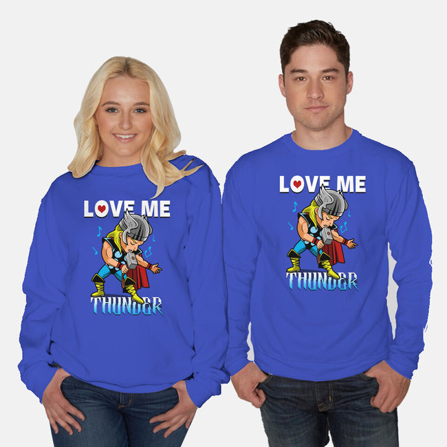 Love Me Thunder-Unisex-Crew Neck-Sweatshirt-Boggs Nicolas