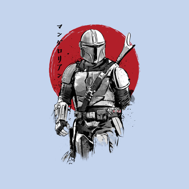 Mandalorian Bounty Hunter Sumi-e-Mens-Basic-Tee-DrMonekers